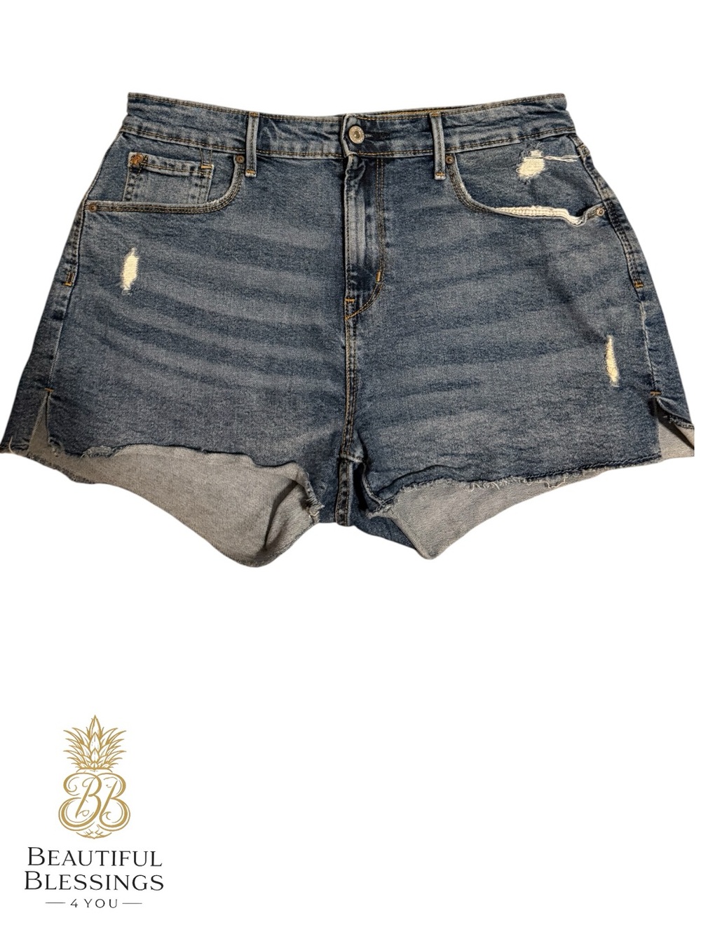 Denizen by Levi’s High Rise Distressed Denim Shorts Size 10